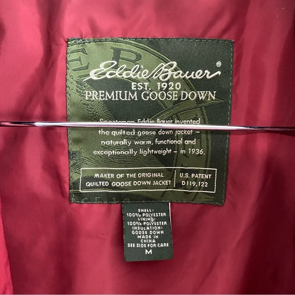 Eddie Bauer Red‎ Premium Quilted Goose Down Jacket Women’s Medium